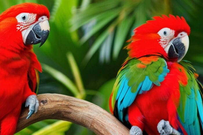 parrots amazon forest