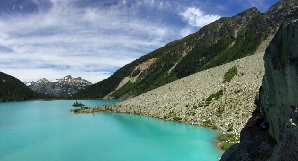 Breathtaking vista from Joffre Lakes'